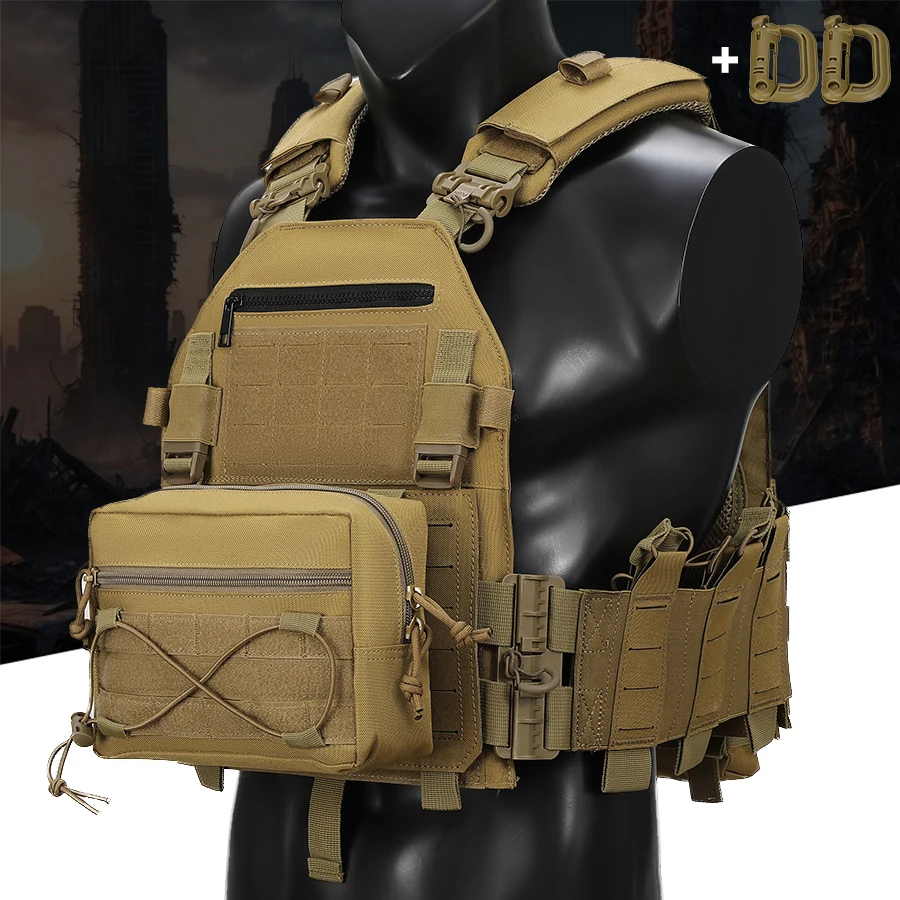 Quick Release Hunting Vest with Large Bag for Outdoor Use