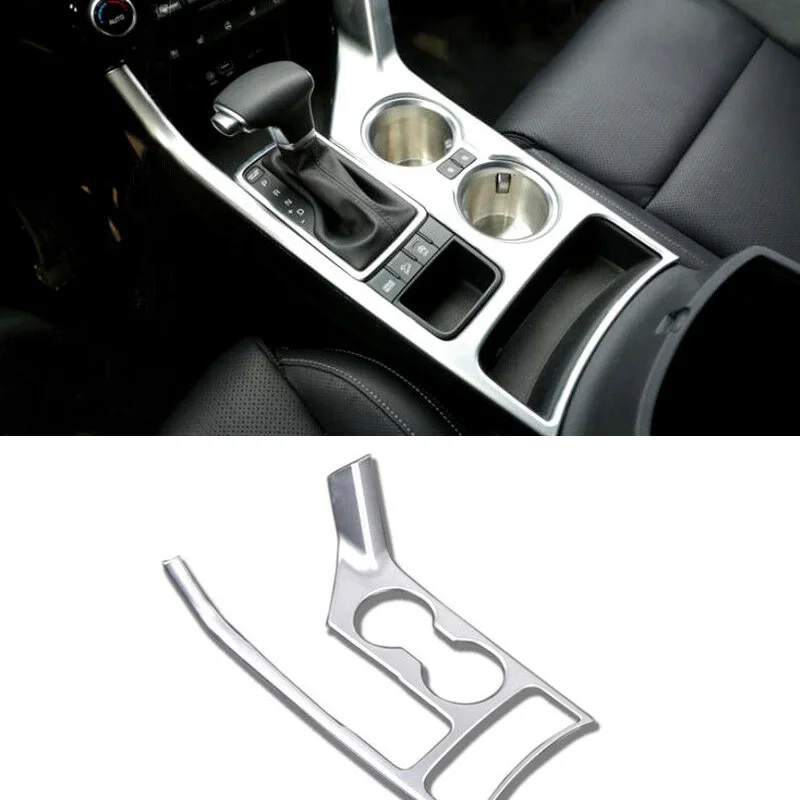 Car Interior Gear Box Panel Cover Trim For KIA Sportage 4 QL KX5 2015 Water Cup Holder Frame Accessories