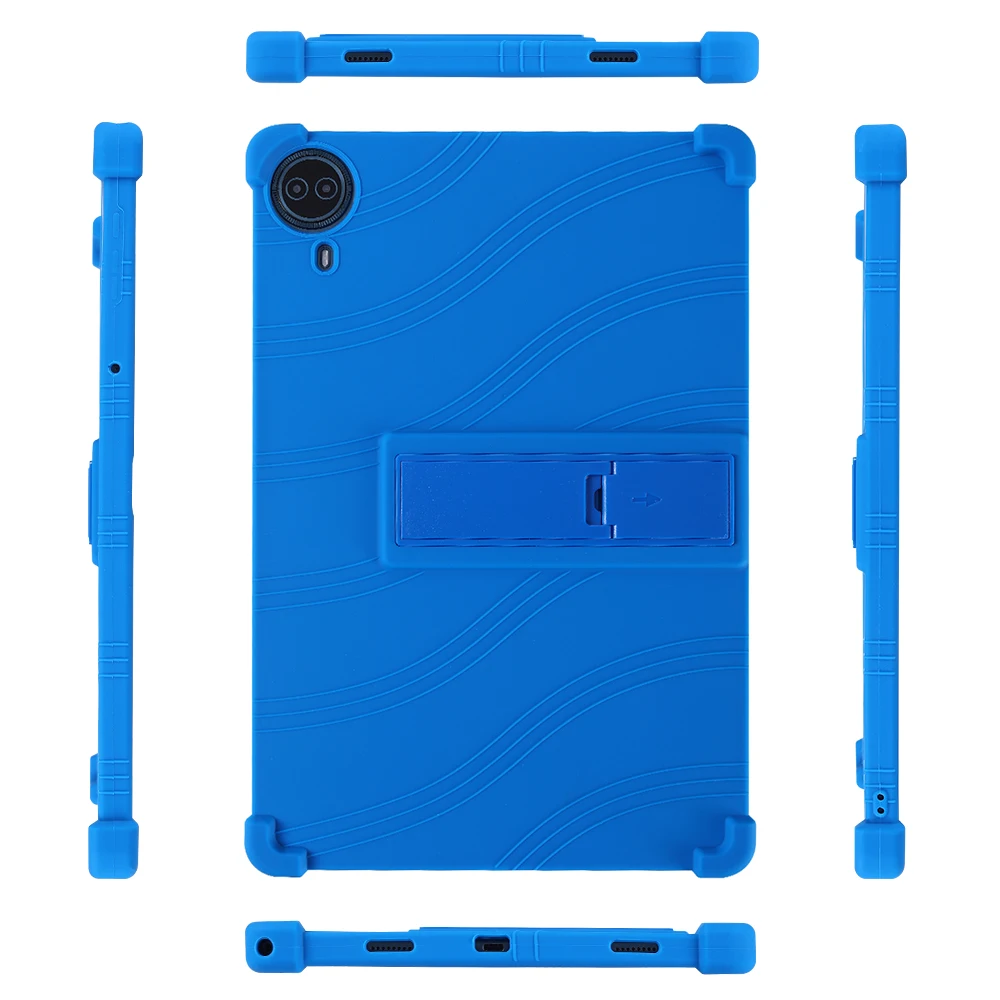 Versatile 14-Inch Tablet Soft Silicon Kickstand Case - Shockproof Protective Cover