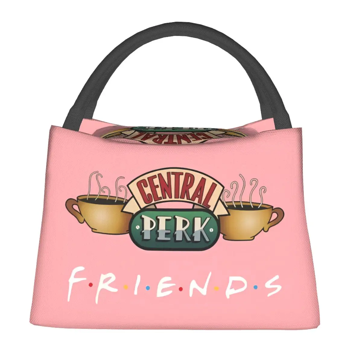 

Insulated Lunch Bag Cooler Bag Classic TV Show Central Perk Friends Lunch Box Food Storage Bags Travel Lunch Container Handbags