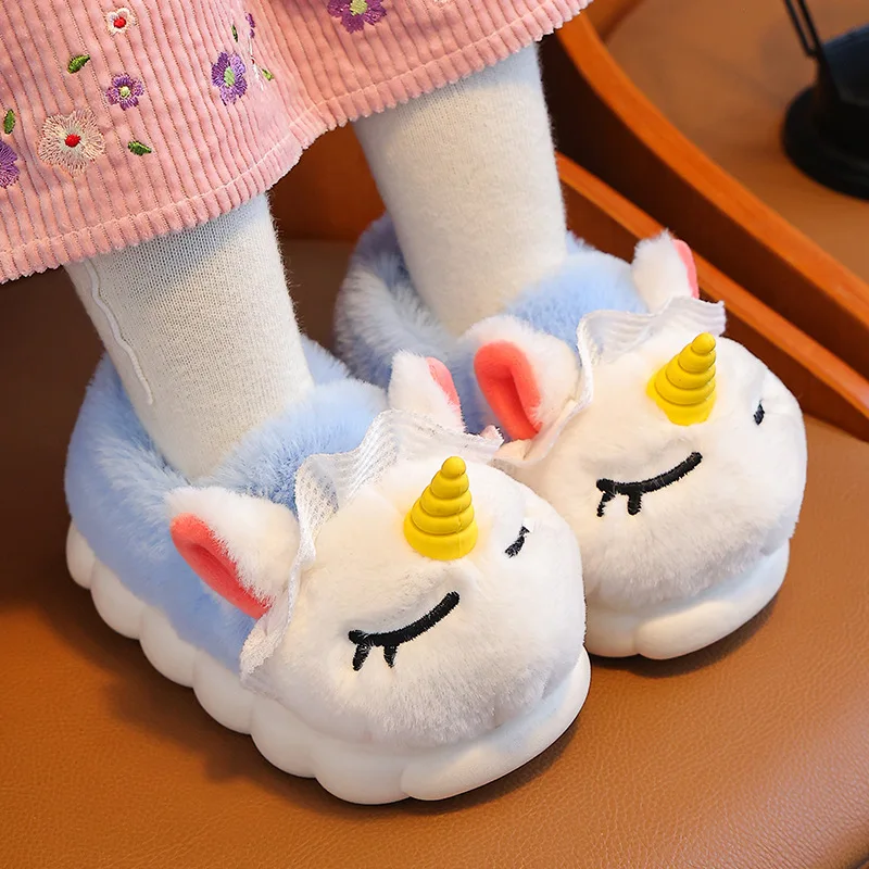 Kids Slippers Autumn Winter Children Cotton Indoor Anti Slip