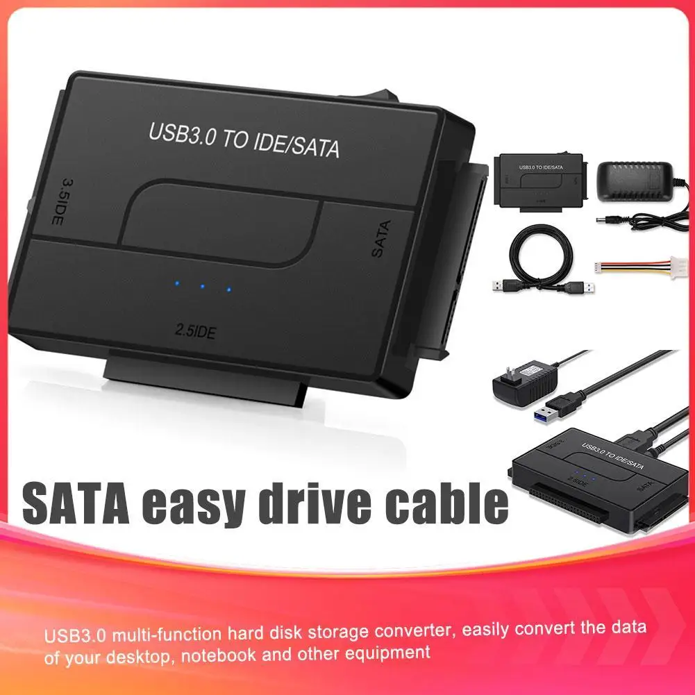 

Кабель-переходник 3 в 1 с USB 3,0 на SATA IDE для жесткого диска 3,5 дюйма HDD/SSD CD DVD ROM