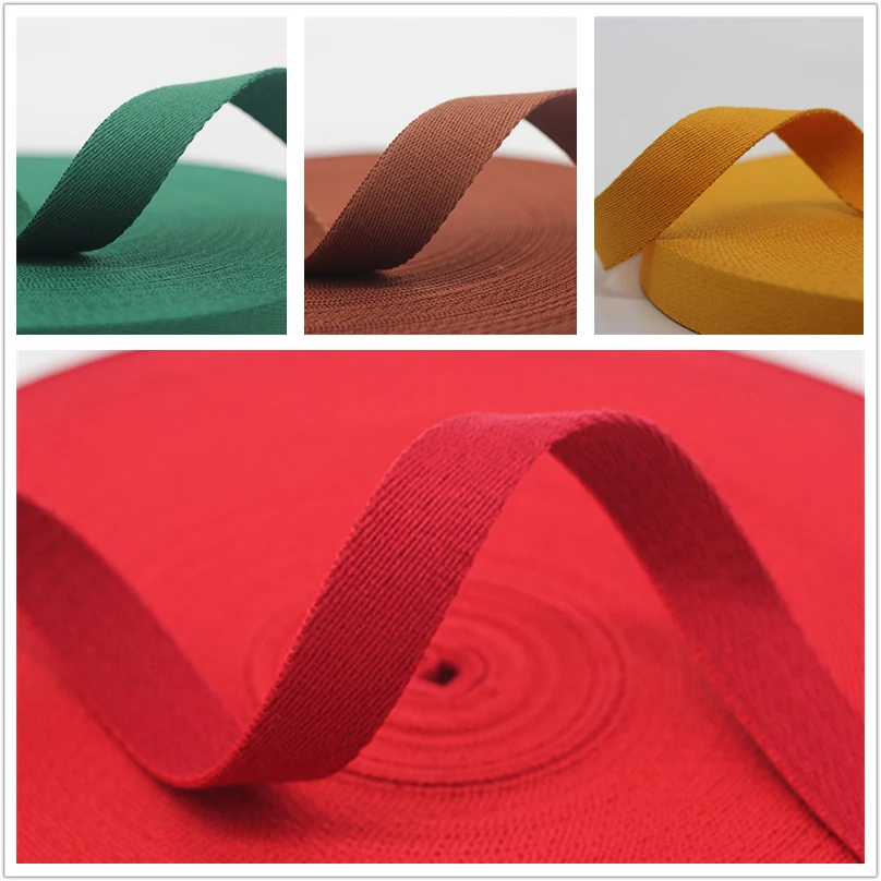 

5CM Wide 50 Yards/Roll Polyester Cotton Webbing Manufacturer's Stock Colored Waistband Thickened Yoga Canvas Bag Hand Strap