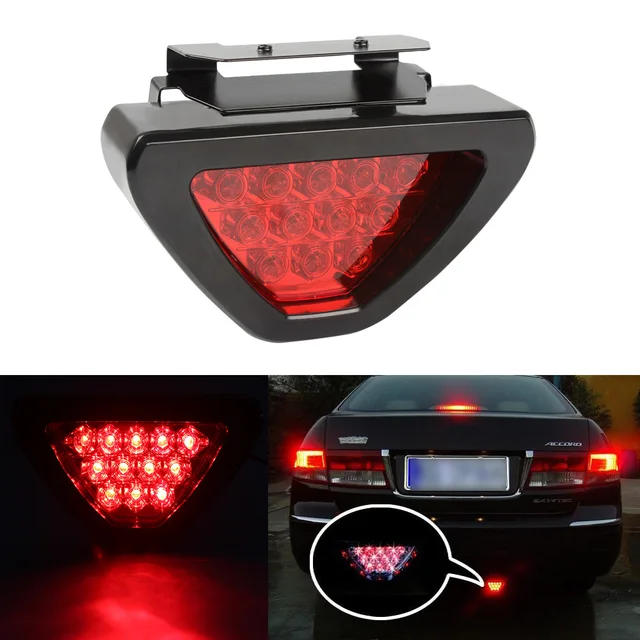 Triangle Warning Light LED Flash Bulbs Universal Tail Light Car Brake Light Red Fog Lamp