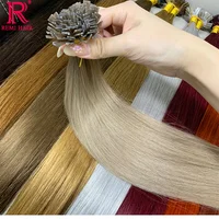 Flat Tip Keratin Hair Extensions Straight Real Human Hair Virgin Colored Vietnamese Hair Extensions Pre-bonded Fusion Hair 1