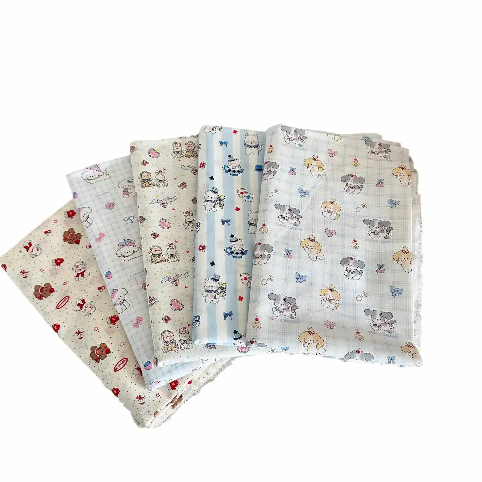 Cartoon Puppy Cotton Fabric 6
