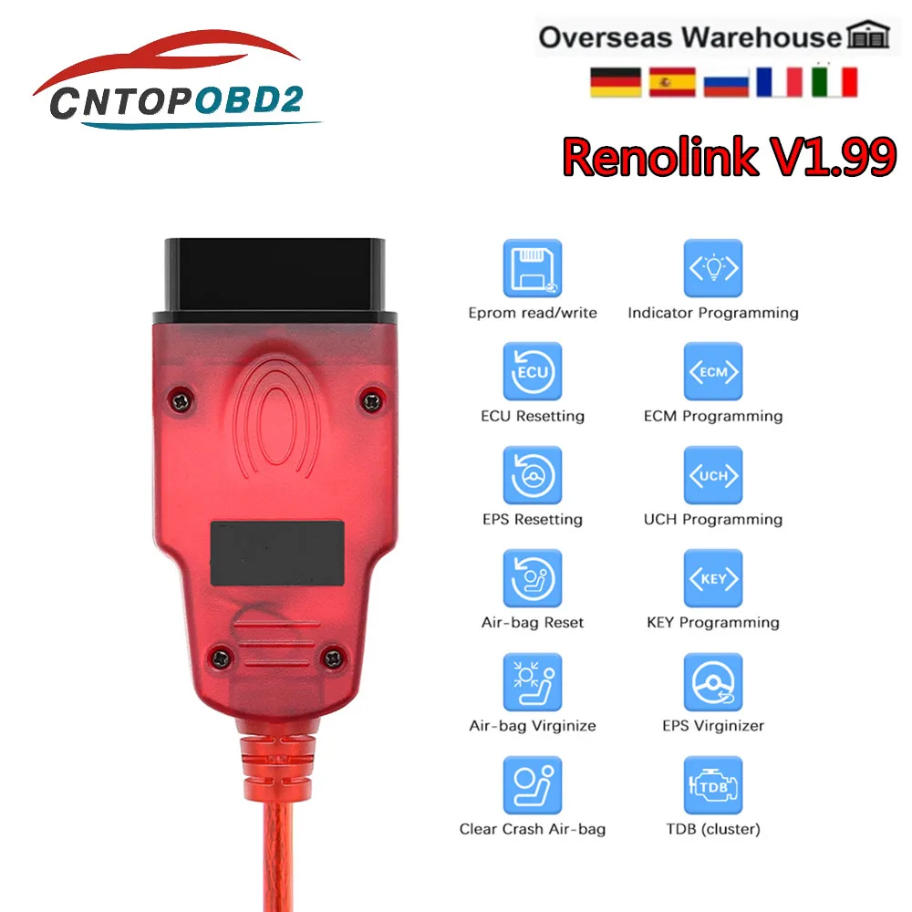 Renolink herramienta de diagnóstico automático para coche, programador