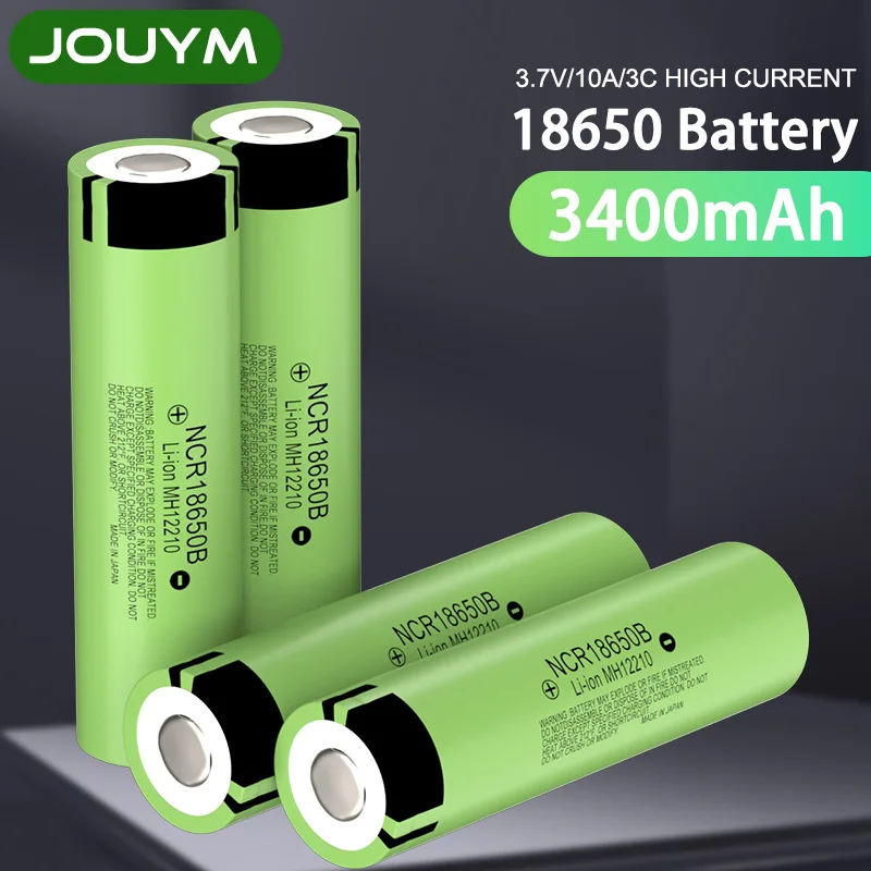 18650 Batteria 3400Mah 3.7V Batterie Al Litio Ricaricabili Ncr 18650 B Ad Alta Corrente