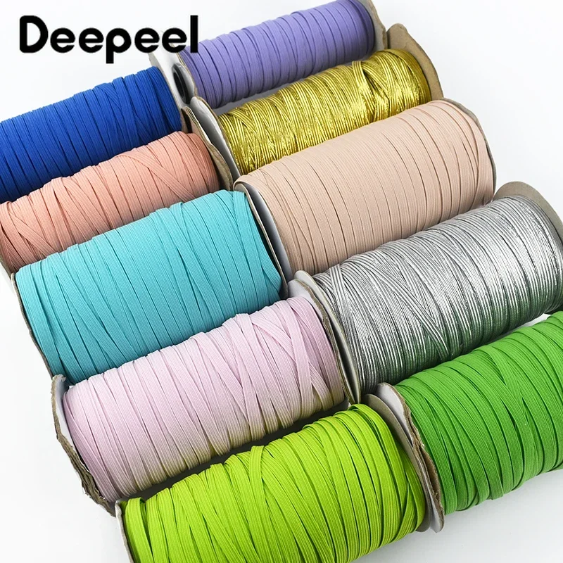 Elastic Band - 30 Meters, 6mm Flat Rubber Ribbon for Sewing and Crafting Accessories