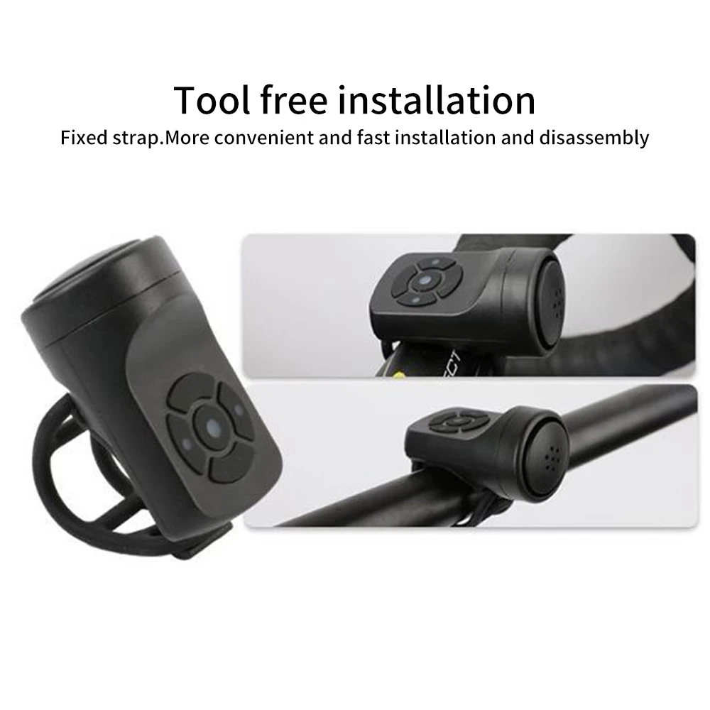 방수 자전거 전자 경적 120dB 경고 안전 전기 자전거 핸들바 알람 링벨 도난 방지 USB 충전