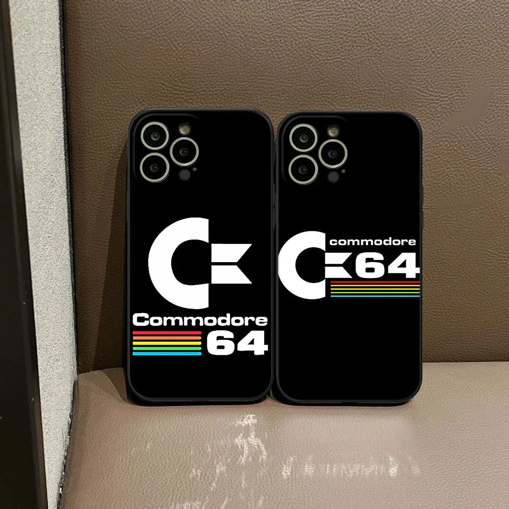 Per Iphone 15 Commodore 64 Logo Custodia Per Telefono Per Iphone 12 13 14 Pro Xr Xs Max 14 Plus Se 13 Pro Iphone Cover Nere