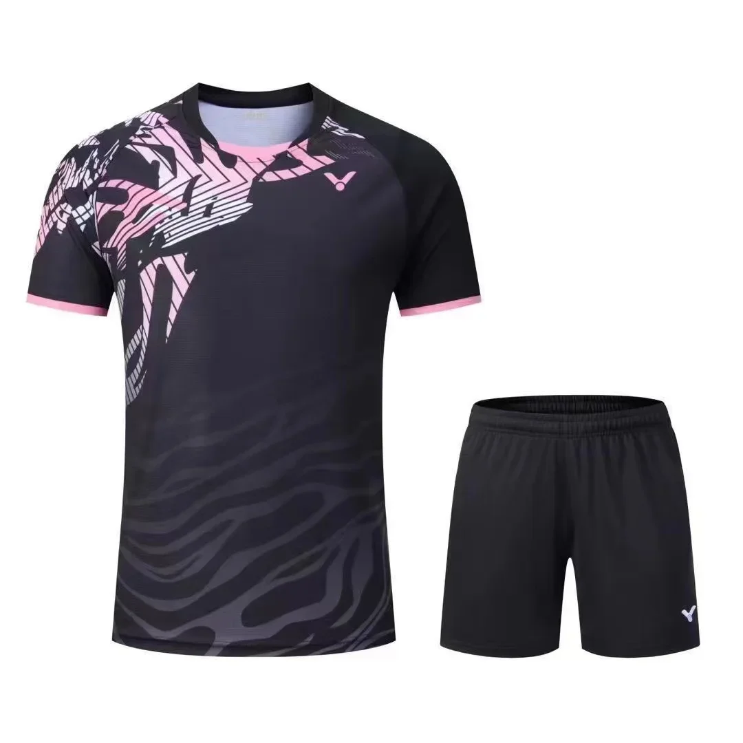 2024 Summer New Badminton Competition Jersey Fan Jersey Men's Badminton Jersey Set Fashionable Breathable Player Same Jersey 3