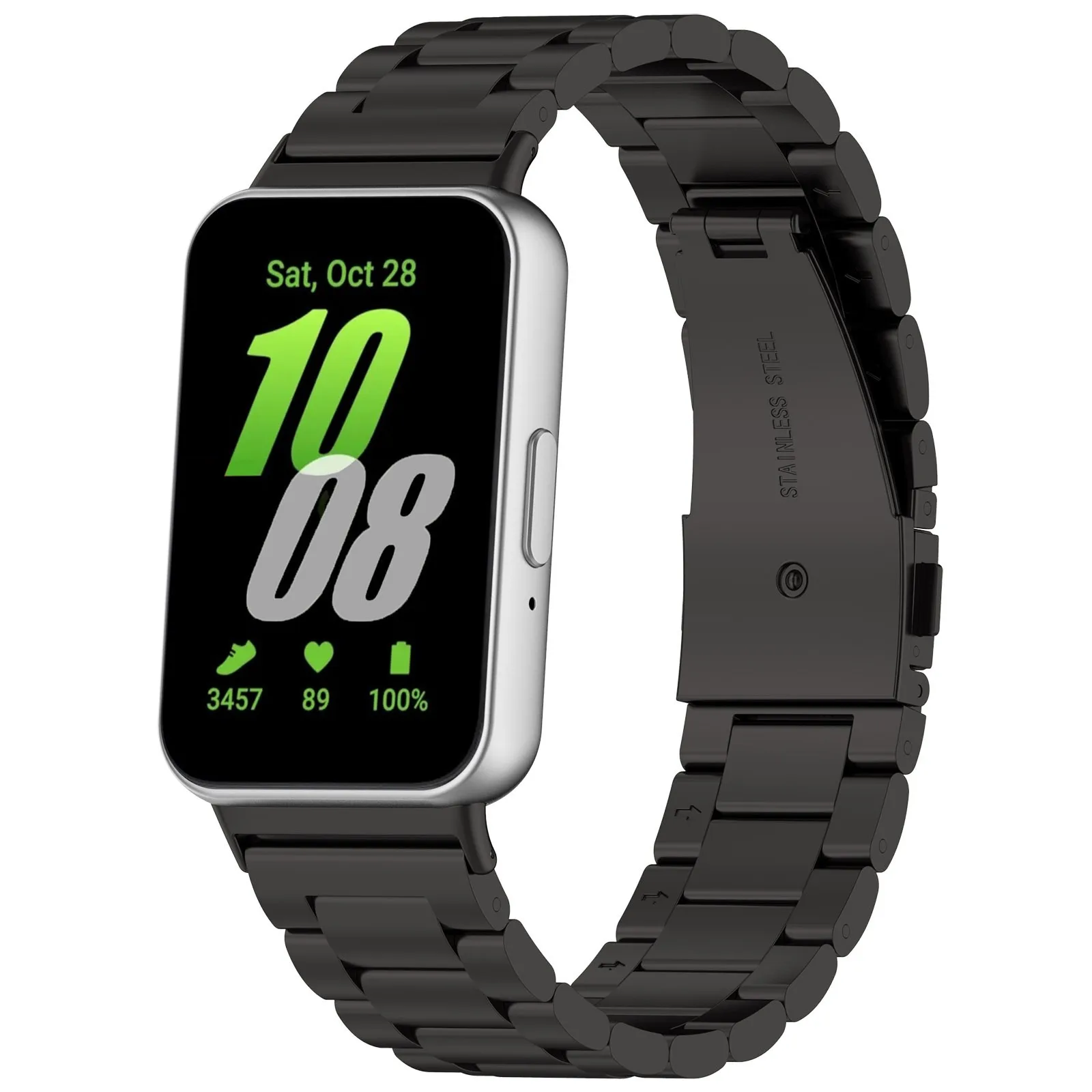 Metal Stainless Steel Fashion Wristband - Comfortable & Durable Strap for Samsung Galaxy Fit 3