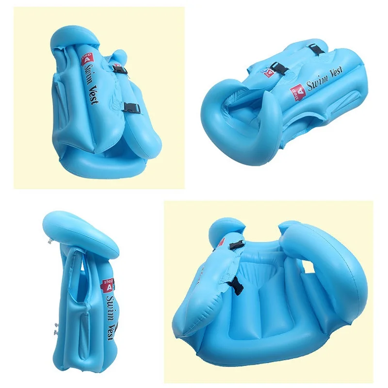 Children Summer Inflatable Swim Ring life Jacket Thickened Buoyancy Swimsuit Children Inflatable Vest Baby Swim Float Ring 5