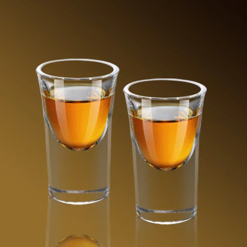 Spirits cup, drinking glasses 1pcs Shot Glass Spirits Cup 15ml Thickened Bottom Strong Liquor Bullet Cup Baijiu Small Drinkware Transparent Glass Cups