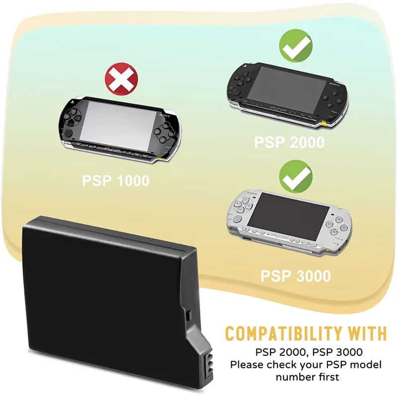 ÷̼̽ǿ ޴ Ʈѷ ͸,  PSP2000 PSP3000 PSP S110 е ü PSP ͸, 1200mAh, 3.6V