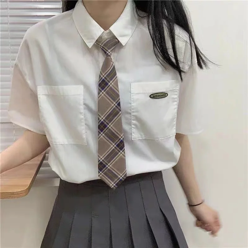 Woven Necktie Cotton Uniform School College Neckwear 7CM