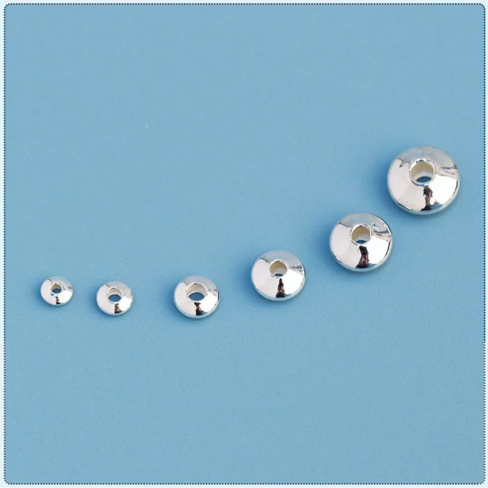 Perline in argento Sterling 925, coperture per nodi, calotte a filo, punte di perle pieghevoli per nodi, creazione di gioielli e nodi