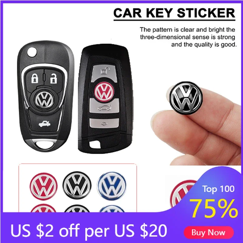 Vw Key Sticker VW GTI GOLF 2026 Hot For VW VOLKSWAGEN Car Remote Key Emblem Sticker ...