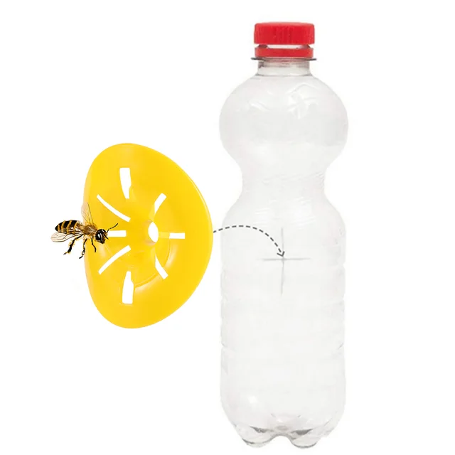 2/5/10 pièces piège à guêpes attrape fleur forme insectes volants entonnoir piège abeille Hornet receveur jardin extérieur suspendu outil de lutte antiparasitaire 3