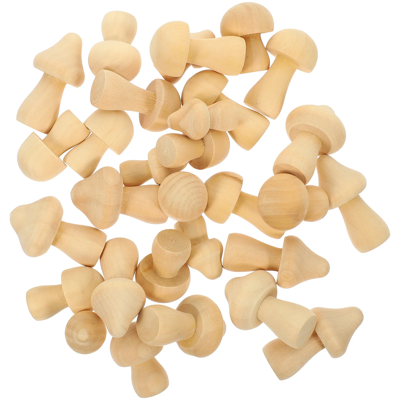 

DIY Simulated Mushroom Ornaments Wooden Mushroom Decors Graffiti Mushrooms