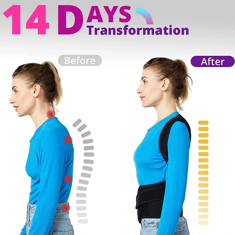 Adjustable Back Posture Corrector Clavicle Spine Back Pain Relief Support Sports Reshape Your Body Upper and Lower BEST SELLERS