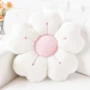 Soft Plush Daisy Flower Throw Pillow - Cozy Decorative Cushion for Bed & Sofa, White/Pink, Adorable Floral Desig 6