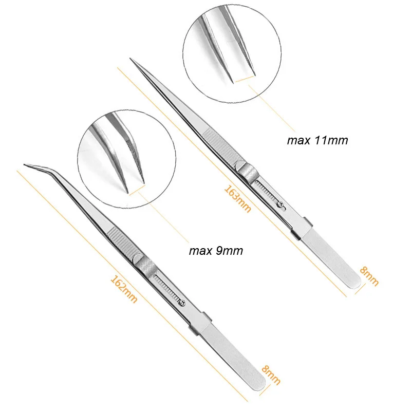 Precision Tweezers Antistatic Jewelry Eyebrow Craft Electronic Component Repair Tools For Electronic Component Repair
