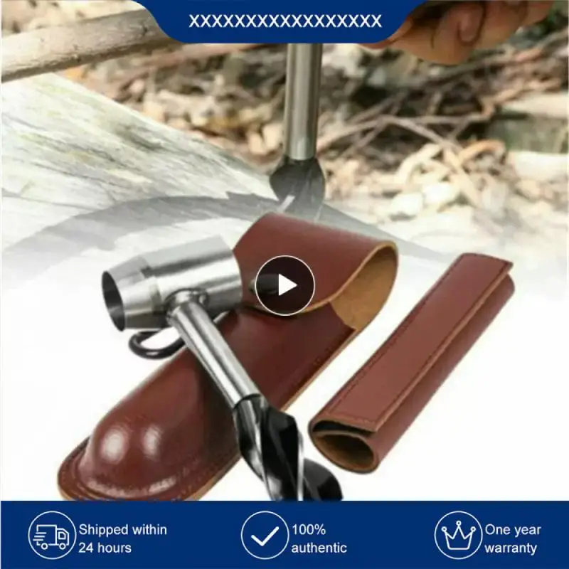 

Durable Drill Bit Case Multipurpose Case For Hand Auger Wrench Bushcrafting Tools Brown High Quanlity Camping Survival Tools