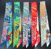 New Fashion All-match Korean Version Mayan Jungle Animals silk scarf Twill Long Strip Small Scarf Tie Bind a bag Ribbon Streamer 2