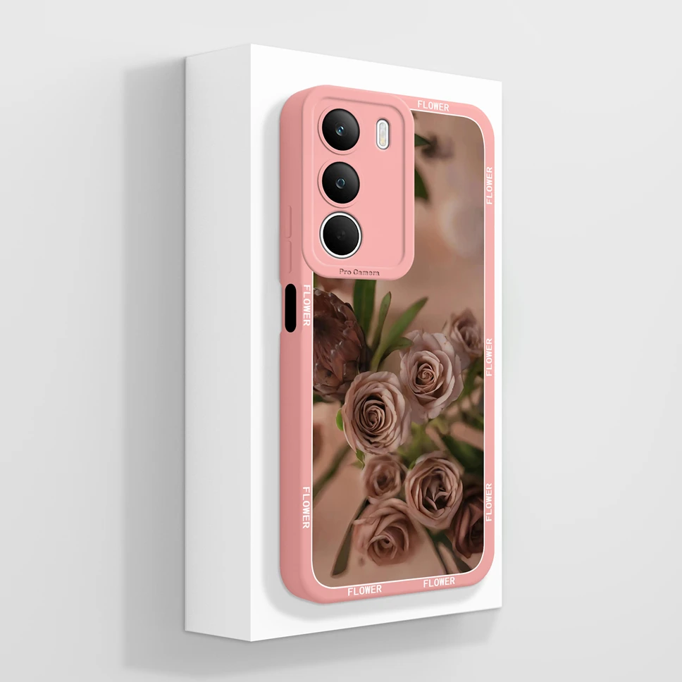 Lovely Flowers Pattern Shockproof Phone Case - Full Protection Cover