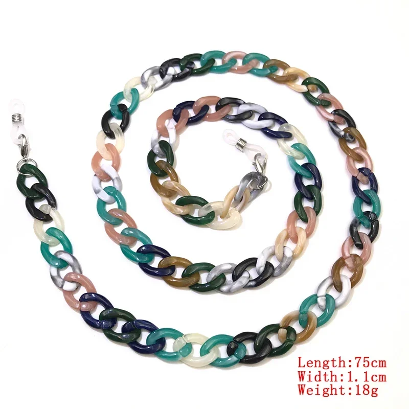 Fashion Necklace Women Wide Acrylic Anti-Slip Eyewear Holder Neck Strap