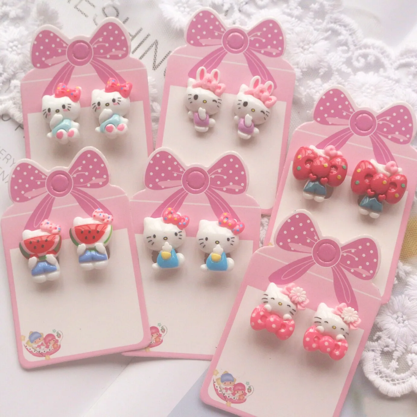 Cute Pink Cats Clip on Earrings For Kids Girls Earrings Jewelry No Pierced Children Women Cute ear clip earrings clip earrings ear clip