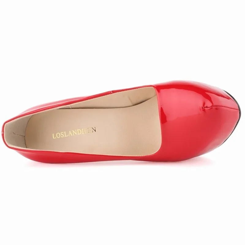 Women High Heels Pumps 14cm Round Toe Stilettos Talon Femme Sexy Ladies Red Wedding Shoes Black Platform Heels Big Size 6
