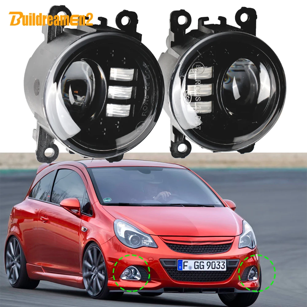 2X30W H11 Car Front Led Lens Fendinebbia 12V Per Opel Corsa D 2007 2008 2009 2010 2011 2012 2013 2014 (Adatto Solo Al Modello Opc Vxr)