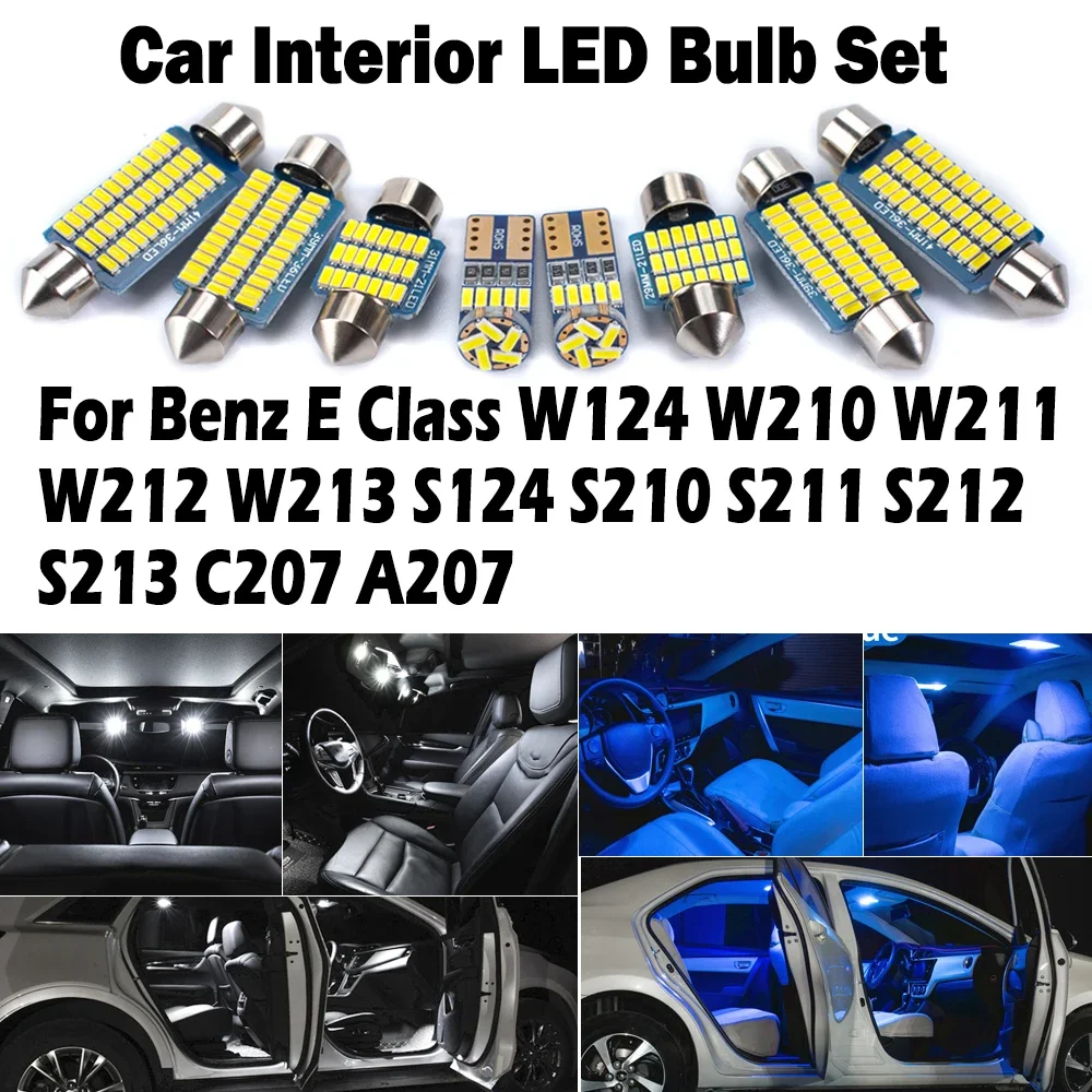 Kit de lampe de lecture intérieure LED pour voiture, Canbus, pour Mercedes Benz classe E W124 W210 W211 W212 W213 S124 S210 S211 S212 S213 C207 A207