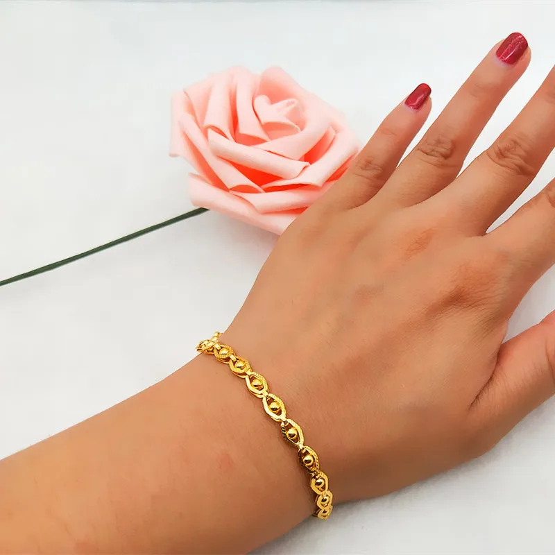 Gold Color Devil's Eye Bracelet Bangles Ring for Women Gold_voghion.com