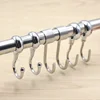 Stainless Steel Hook Hanging Tube Pipe Rod  for Kitchen Wardrobe Bathroom 4