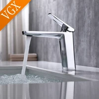 VGX หรูหราห้องน้ําก๊อกน้ําอ่างล้างหน้าก๊อกน้ํา Gourmet อ่างล้างหน้า Tapware ร้อนน้ําเย็นแตะทองเหลือง Chrome สีดํา Brushed Gold 4