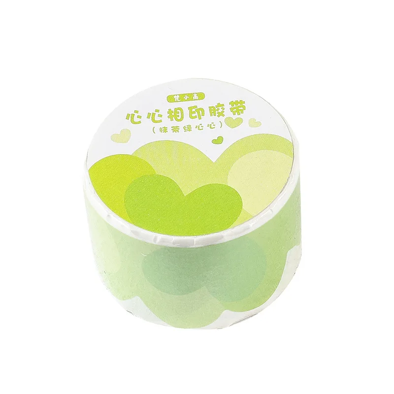 MOHAMM 1 Roll Multi-color Heart Shaped Washi Tape for DIY Art Crafts Diary Journal Page Decoration Scene Collage 5