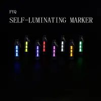 Titanium Alloy Luminous Night Signal Light Outdoor EDC Luminous 3.5*25mm Fluorescent Tube Self-illuminating Key Chain betalight 1