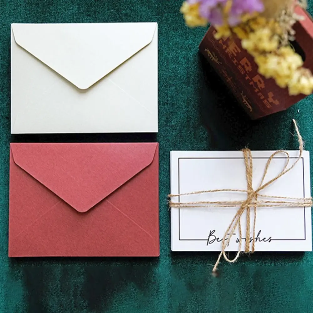 20pcs Vintage Velvet Texture Western Envelopes C6 Letters Envelopes Paper Gift Wrap Greeting Cards for Wedding Party Invitation