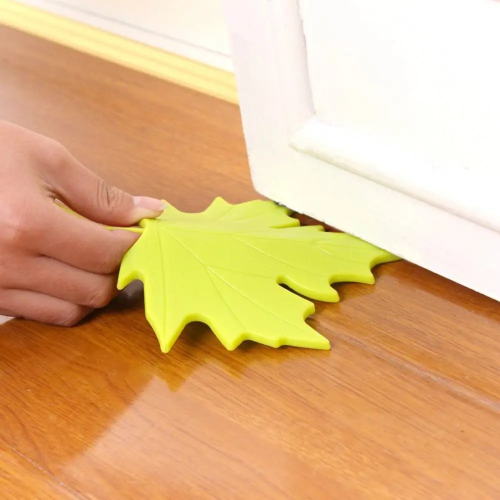 Maple Leaf Shape Anti-Collision Door Wedge Silicone Slip-resistant Door Stopper Living Room Kitchen Furniture Accessories door stopper silicone door stopper door stopper bumpers