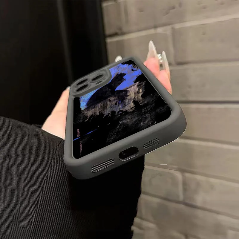 Dark Cat Ghost Silicone Phone Cover - Premium Protective Case