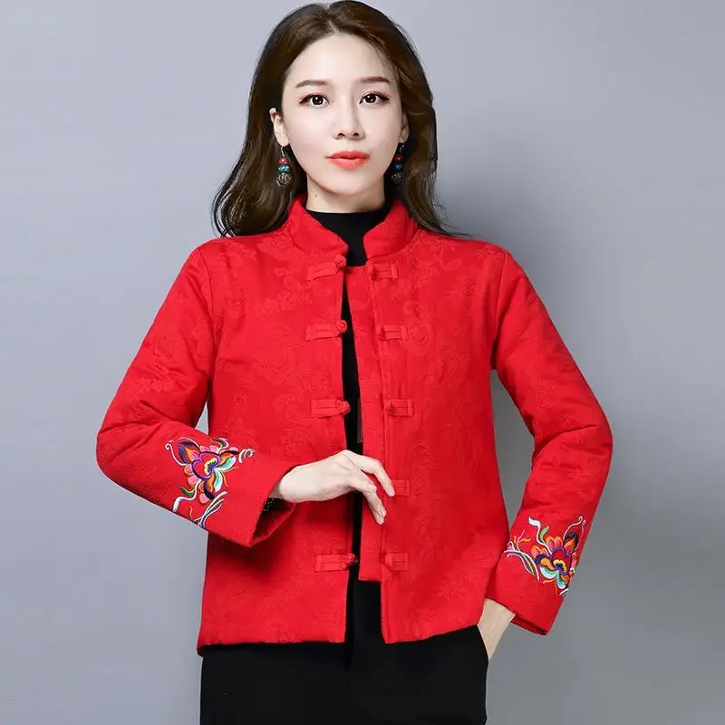 Chinese Style Embroidery Hanfu Women Short Coats Clothing China Traditional Vintage Harajuku Oriental Tang Suit Cardigan Jacket