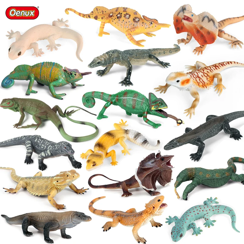 

Oenux Simulation Reptile Lizard Chameleon Geckos Insect Animals Model Action Figure Collection Toys Kids Gift Home Decorations