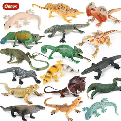 Oenux Simulation Reptile Lizard Chameleon Geckos Insect Animals Model Action Figure Collection Toys Kids Gift Home Decorations