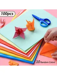Vibrant Colored A4 Paper Pack - 10 Assorted Colors for Origami & Multipurpose Printing (100pcs)