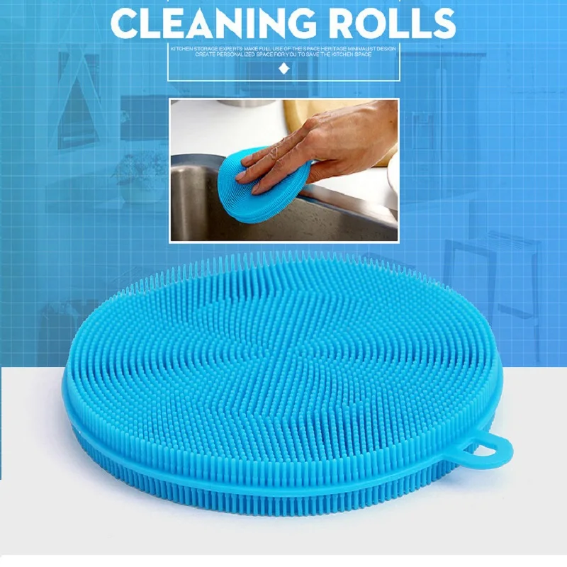 Silicone Dishwashing Tools Kitchen Cleaning Brush Silicone