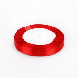 Elegant Red Satin Ribbon for Celebrations and Crafting (12mm Width)